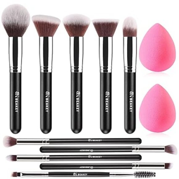 BEAKEY Makeup Brushes Set, Professional Foundation Eyeshadow Concealer Blush - Picture 1 of 6
